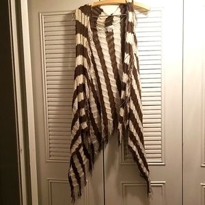 Green and white striped Vest